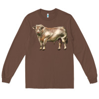 Chestnut charolais bull Long Sleeve Tee - LillyAllenDesigns