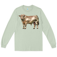 Matcha charolais bull Long Sleeve Tee - LillyAllenDesigns