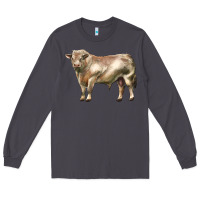 Smoke charolais bull Long Sleeve Tee - LillyAllenDesigns