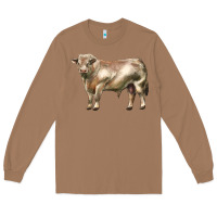 Toasted Coconut charolais bull Long Sleeve Tee - LillyAllenDesigns