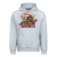 Heather Grey Long live cowboys cards Urban Hoodie - HowdyJamesFarm