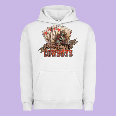 Long Live Cowboys Cards Urban Hoodie Designed By Howdyjamesfarm