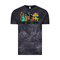 Cloud Black peace love cross Vintage Tee - AdoDesignShop
