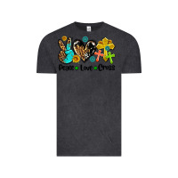 Vintage Black peace love cross Vintage Tee - AdoDesignShop