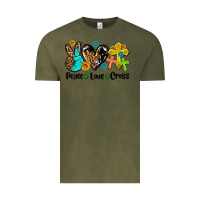 Vintage Olive peace love cross Vintage Tee - AdoDesignShop