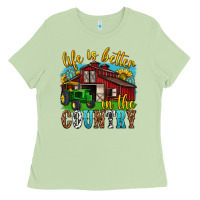 Matcha life is better in the country western Ladies Tee - texasbilliewilder