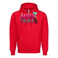 Red hair stylist Zipper Hoodie - MaliasSmallBusiness