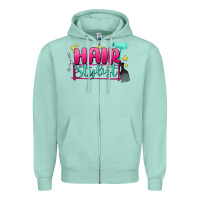 Seafoam hair stylist Zipper Hoodie - MaliasSmallBusiness