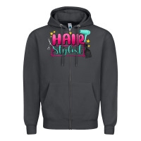 Smoke hair stylist Zipper Hoodie - MaliasSmallBusiness