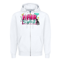 White hair stylist Zipper Hoodie - MaliasSmallBusiness