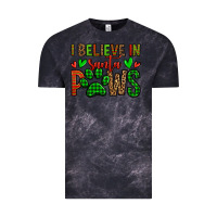 Cloud Black i believe in santa paws christmas Vintage Tee - Jasminsmagicworld