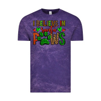 Cloud Purple i believe in santa paws christmas Vintage Tee - Jasminsmagicworld