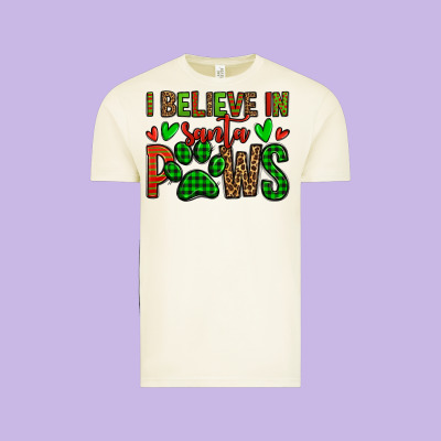 I Believe In Santa Paws Christmas Vintage Tee Designed By Jasminsmagicworld