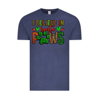 Vintage Denim i believe in santa paws christmas Vintage Tee - Jasminsmagicworld