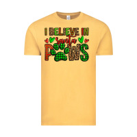 Vintage Mustard i believe in santa paws christmas Vintage Tee - Jasminsmagicworld
