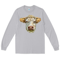 Moon Dust Charolais bull face Long Sleeve Tee - LillyAllenDesigns