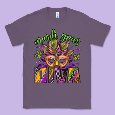 Mardi Gras Diva Classic Tee Designed By Jasminsmagicworld
