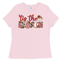 Bubblegum Pink tis the season baseball little debbie tree cakes Ladies Tee - JahusDesignShop