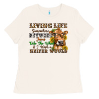 Bone living life somewhere between jesus take the wheel Ladies Tee - texasbilliewilder