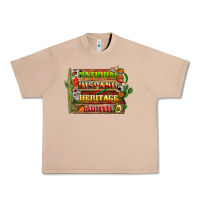 Burro national hispanic heritage month with background Urban Heavy Tee - BundleAndBundleShop