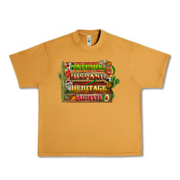 Peanut Butter national hispanic heritage month with background Urban Heavy Tee - BundleAndBundleShop