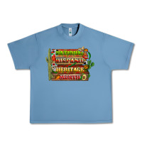 Pebble Blue national hispanic heritage month with background Urban Heavy Tee - BundleAndBundleShop