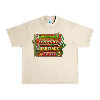 Sandshell national hispanic heritage month with background Urban Heavy Tee - BundleAndBundleShop