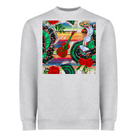 Heather Grey flamenco dancer seamless pattern Heavyweight Sweatshirt - BundleAndBundleShop