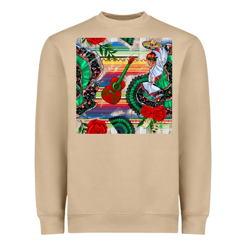 Flamenco Dancer Seamless Pattern Heavyweight Sweatshirt by BundleAndBundleShop | Teevron