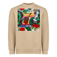 Mushroom flamenco dancer seamless pattern Heavyweight Sweatshirt - BundleAndBundleShop