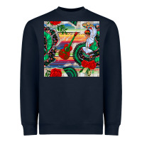 Navy flamenco dancer seamless pattern Heavyweight Sweatshirt - BundleAndBundleShop