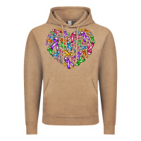 Vintage Coffee cancer ribbon heart Vintage Hoodie - AdoDesignShop