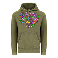 Vintage Olive cancer ribbon heart Vintage Hoodie - AdoDesignShop