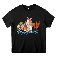Black happy easter bunny carrots and eggs Heavy Core Tee - RanaPortraitStore