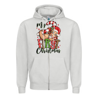 My First Christmas Cute Christmas Sloth Zipper Hoodie | Teevron