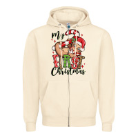 Sandshell my first christmas cute christmas sloth Zipper Hoodie - MaliasSmallBusiness