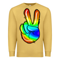 Antique Gold rainbow peace sign Premium Sweatshirt - Jasminsmagicworld