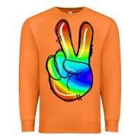 Carrot rainbow peace sign Premium Sweatshirt - Jasminsmagicworld