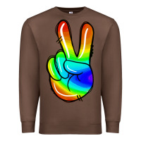 Chestnut rainbow peace sign Premium Sweatshirt - Jasminsmagicworld