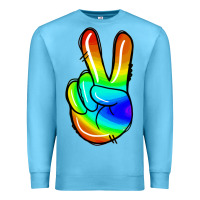 Rainbow Peace Sign Premium Sweatshirt | Teevron