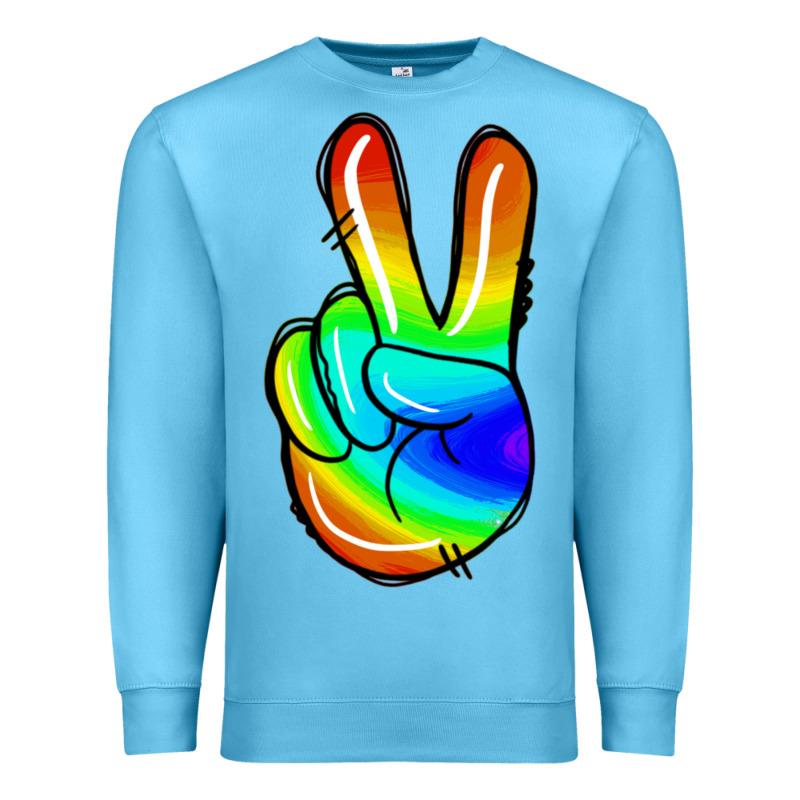 Rainbow Peace Sign Premium Sweatshirt by Jasminsmagicworld | Teevron