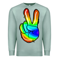 Seafoam rainbow peace sign Premium Sweatshirt - Jasminsmagicworld