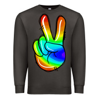 Smoke rainbow peace sign Premium Sweatshirt - Jasminsmagicworld