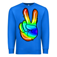 True Royal rainbow peace sign Premium Sweatshirt - Jasminsmagicworld