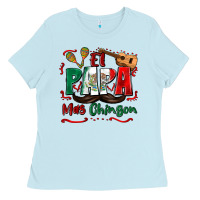Baby Blue el papa mas chingon Ladies Tee - Zillion Design Studio