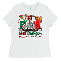 White el papa mas chingon Ladies Tee - Zillion Design Studio