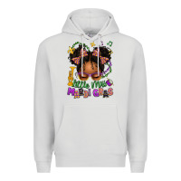 Dove Grey little miss mardi gras afro messy bun kid Premium Hoodie - texasbilliewilder