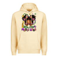 Pina Colada little miss mardi gras afro messy bun kid Premium Hoodie - texasbilliewilder