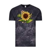 Cloud Black sunflower Vintage Tee - JahusDesignShop