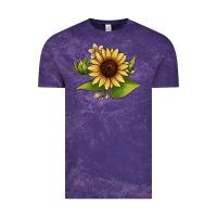 Cloud Purple sunflower Vintage Tee - JahusDesignShop